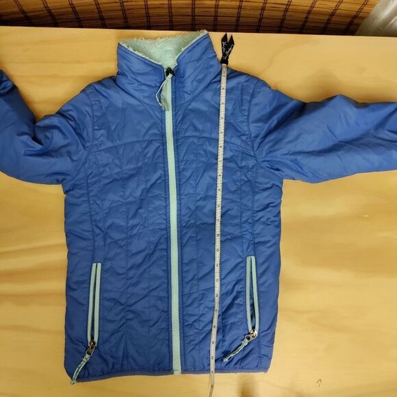 L L Bean Mountain Bound reversible jacket Medium coat blue winter skiing snow - Picture 9 of 13